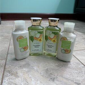 Bath & Body Works Cucumber Melon Body Wash and Lotion Set